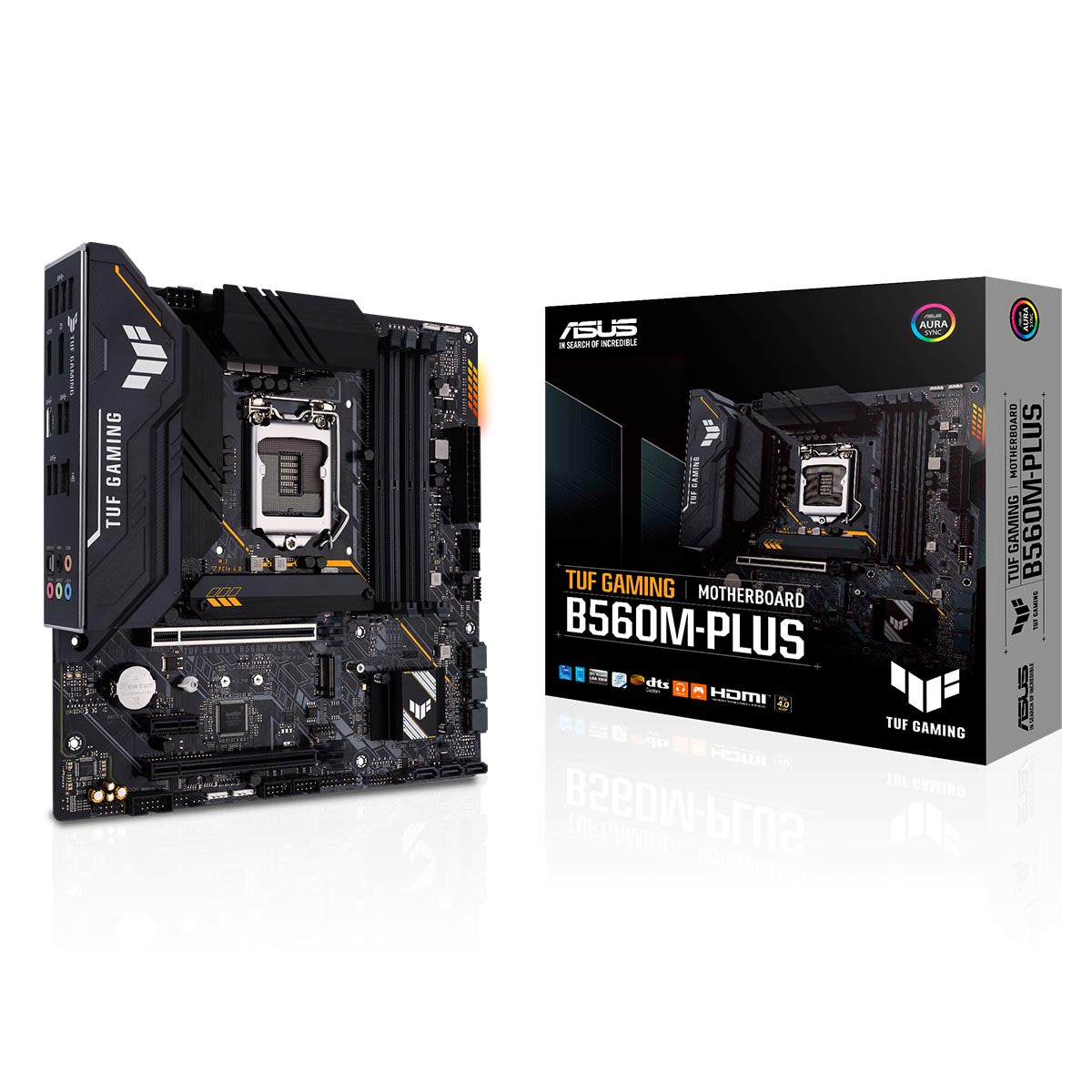 ASUS TUF Gaming B560M-Plus LGA 1200 mATX Motherboard with Thunderbolt 4 and AI Noise Cancellation