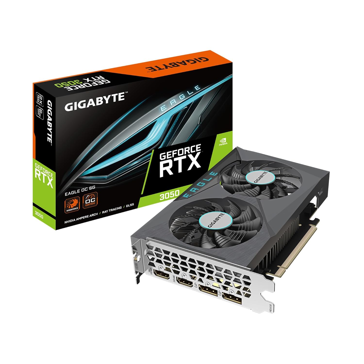 GIGABYTE GeForce RTX 3050 Eagle OC 6GB GDDR6 96-bit Graphics Card