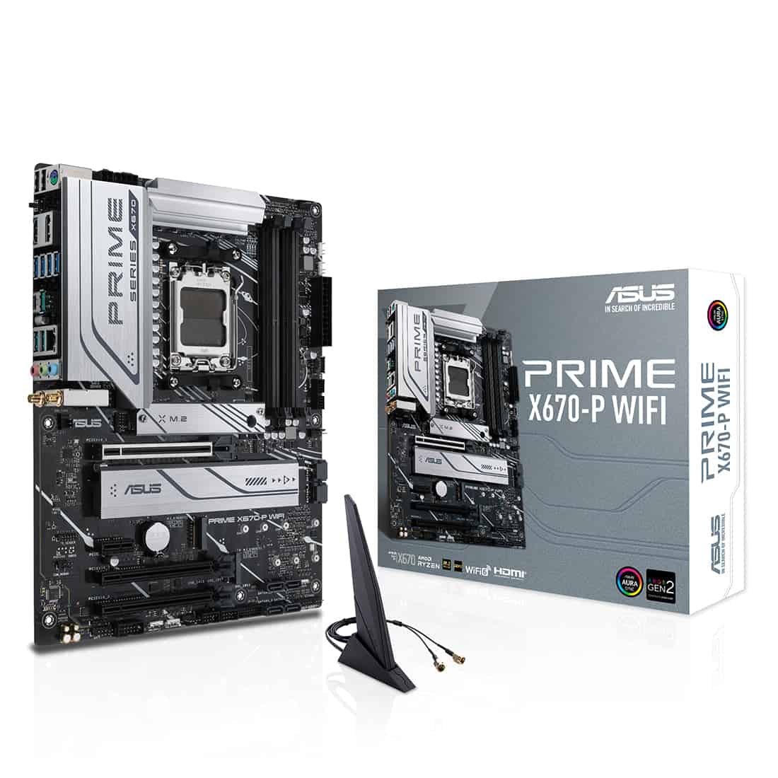ASUS PRIME X670-P WIFI AMD Socket AM5 ATX Motherboard with PCIe 5.0 USB 4 Header and Three M.2 Slots