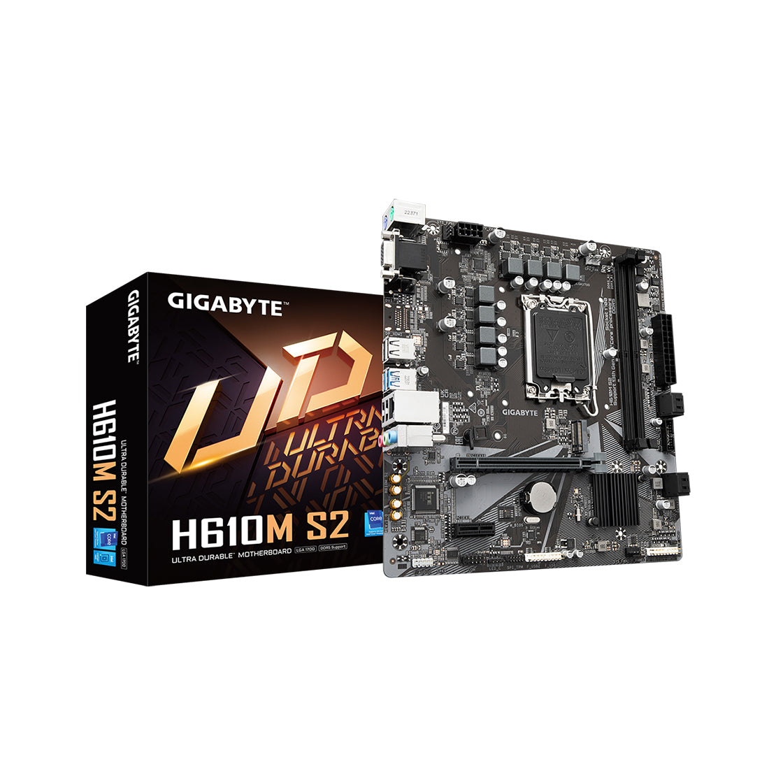 GIGABYTE H610M-S2 Intel H610 LGA1700 DDR4 Micro-ATX Motherboard