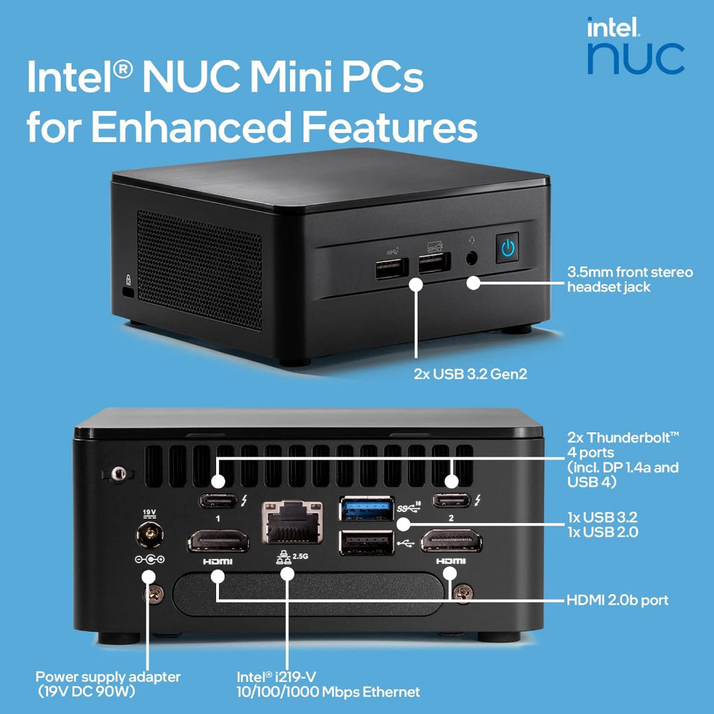 Asus NUC 12 Pro Kit RNUC12WSHi700000I Mini PC Intel Core i7-1260P