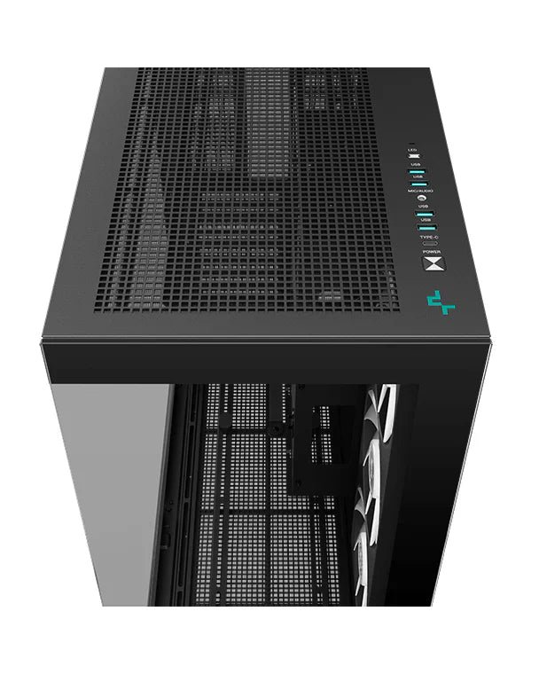 DeepCool CH780 Premium E-ATX Full-Tower Gaming Case with ARGB Lighting and Tempered Glass Side Panel - Black