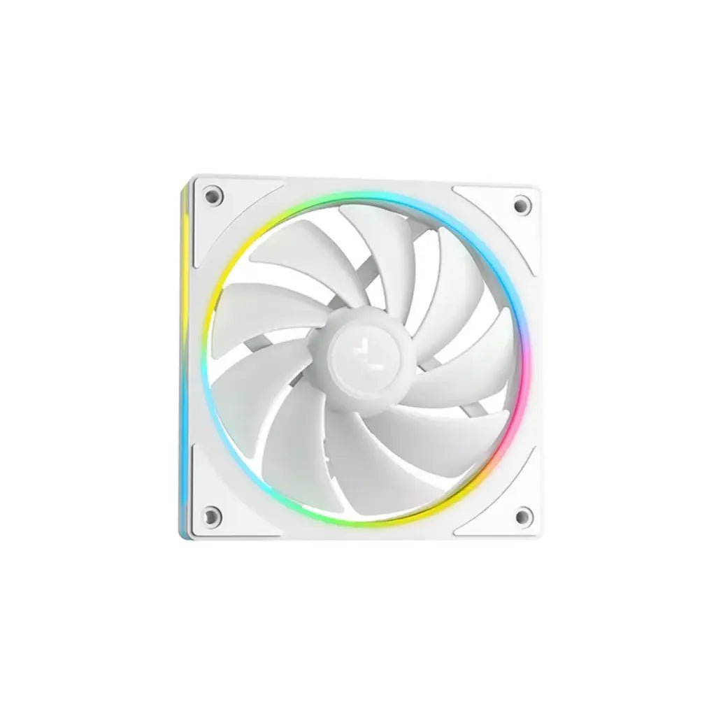 DeepCool LM360 360mm ARGB All-in-One Liquid CPU Cooler with 2.4-inch IPS LCD Display - White Edition