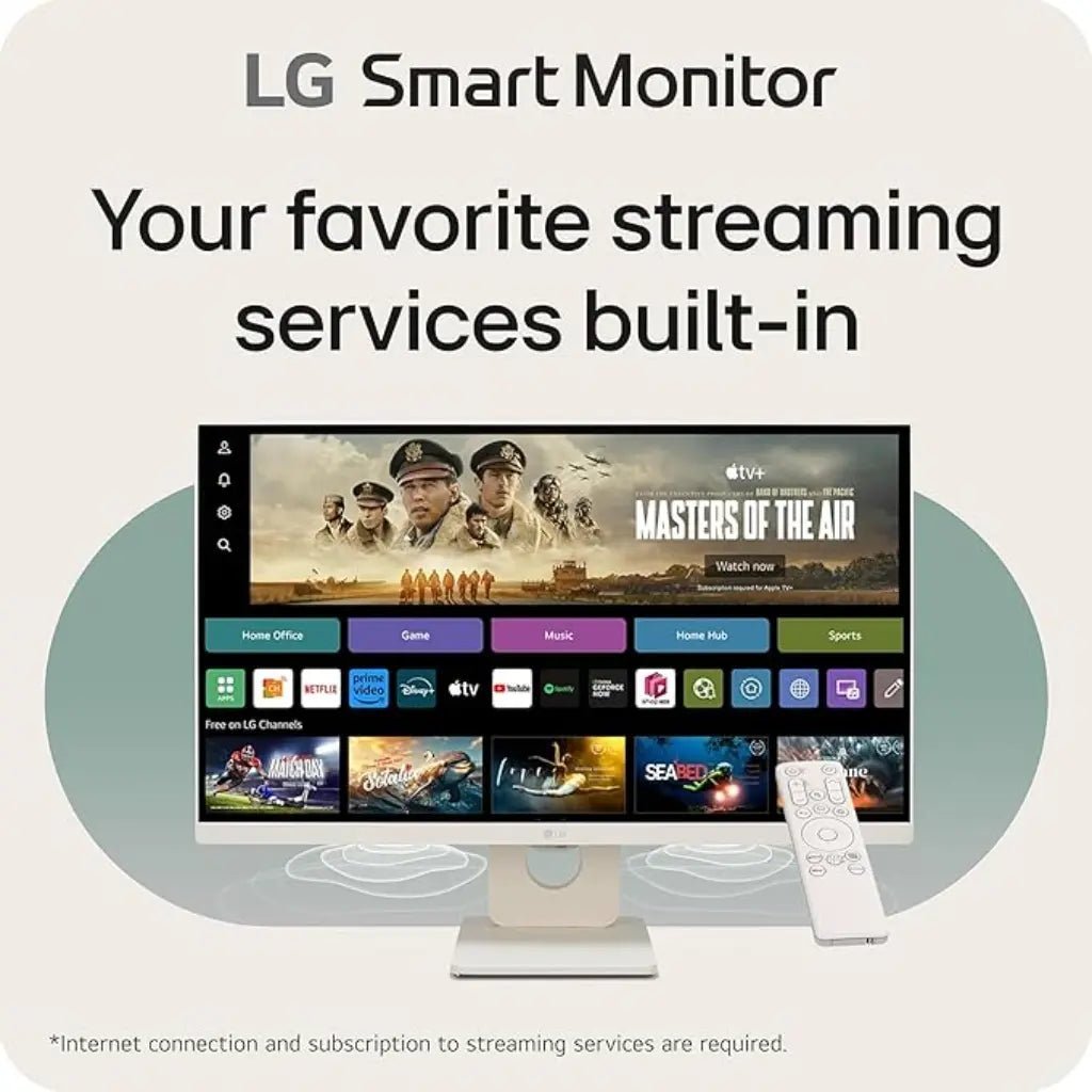 LG 25SR50F-W 24.5" Full HD IPS MyView Smart Monitor with webOS and Built-in Speakers