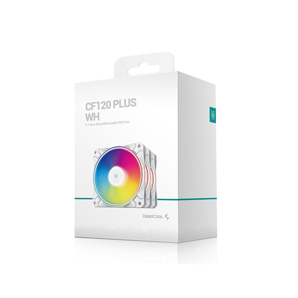 DeepCool CF120 BK 120mm Addressable RGB PWM Case Fan - White