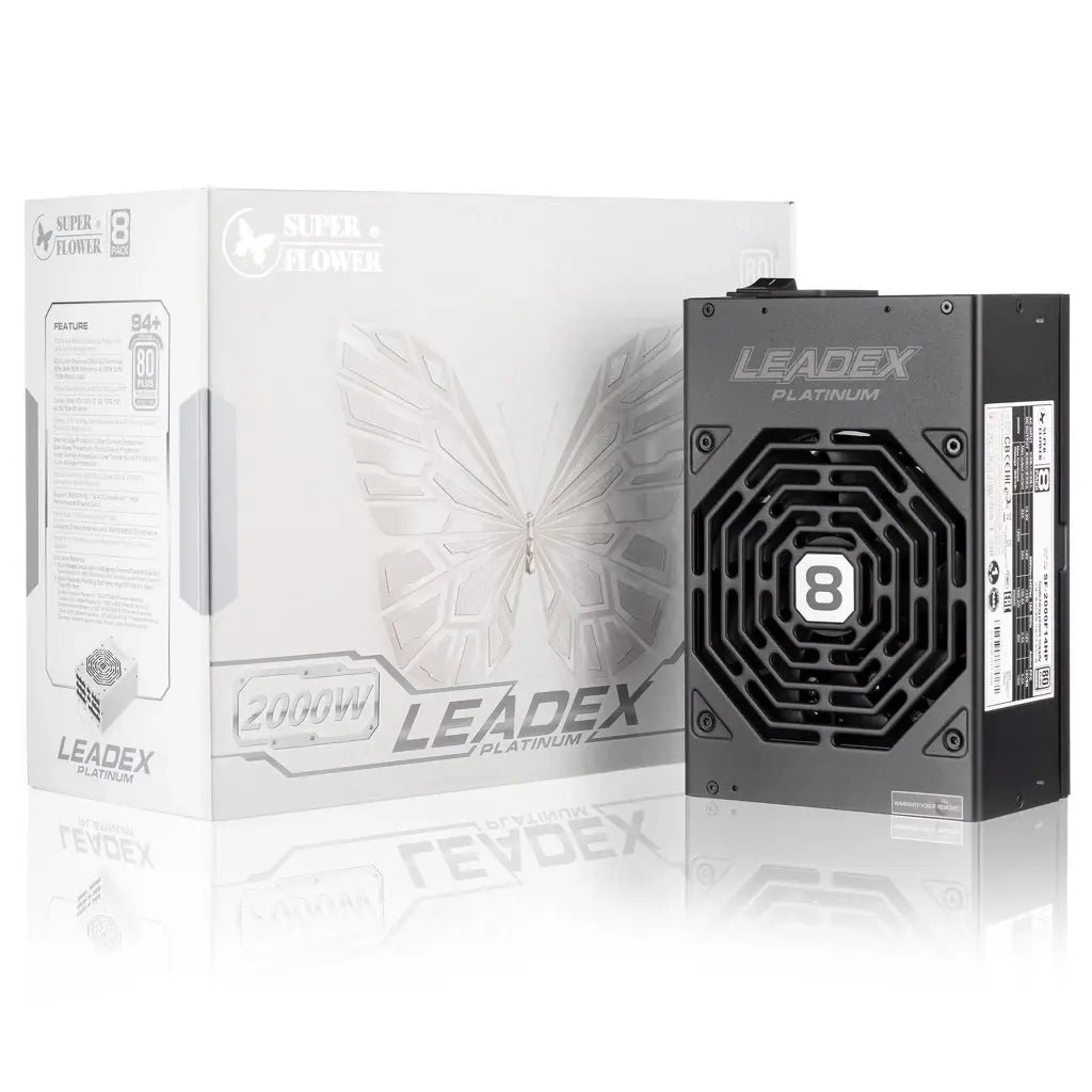 Super Flower Leadex Platinum 2000W 80+ Plus Efficiency Fully Modular ATX Power Supply Unit