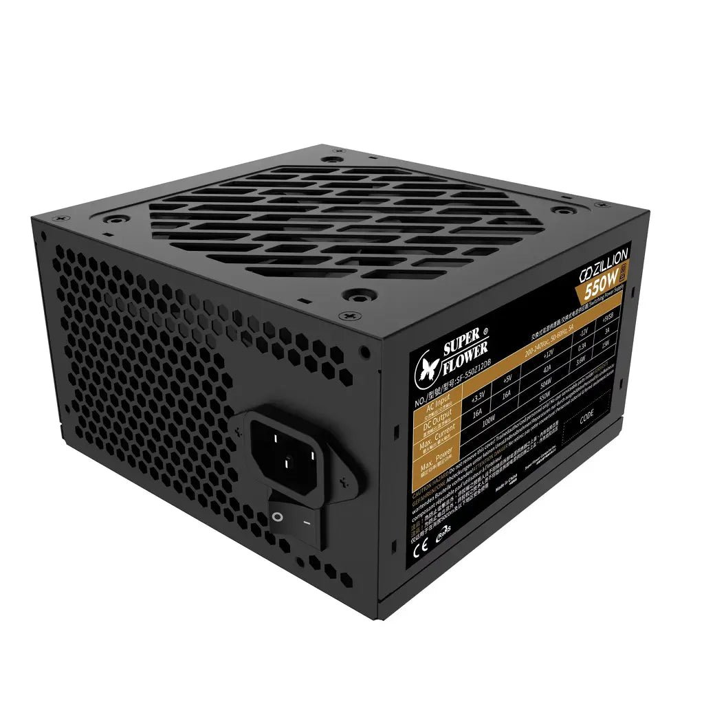 Super Flower Zillion DB 550W 80 Plus Bronze ATX Non-Modular Power Supply Unit