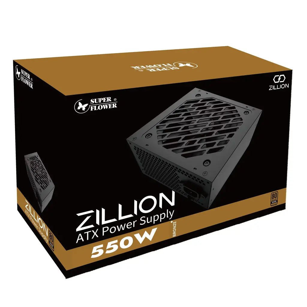 Super Flower Zillion DB 550W 80 Plus Bronze ATX Non-Modular Power Supply Unit