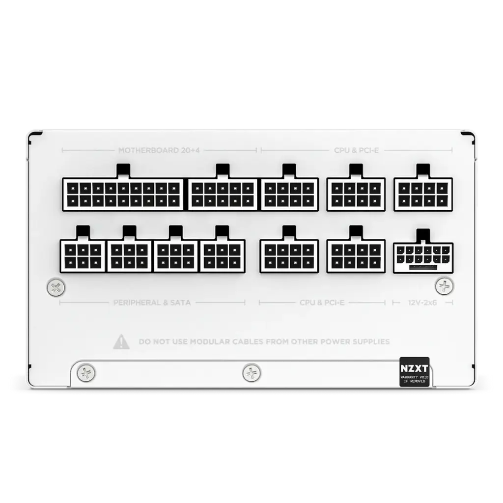 NZXT C1200 1200W 80 Plus Gold Fully Modular ATX 3.1 Power Supply Unit - White