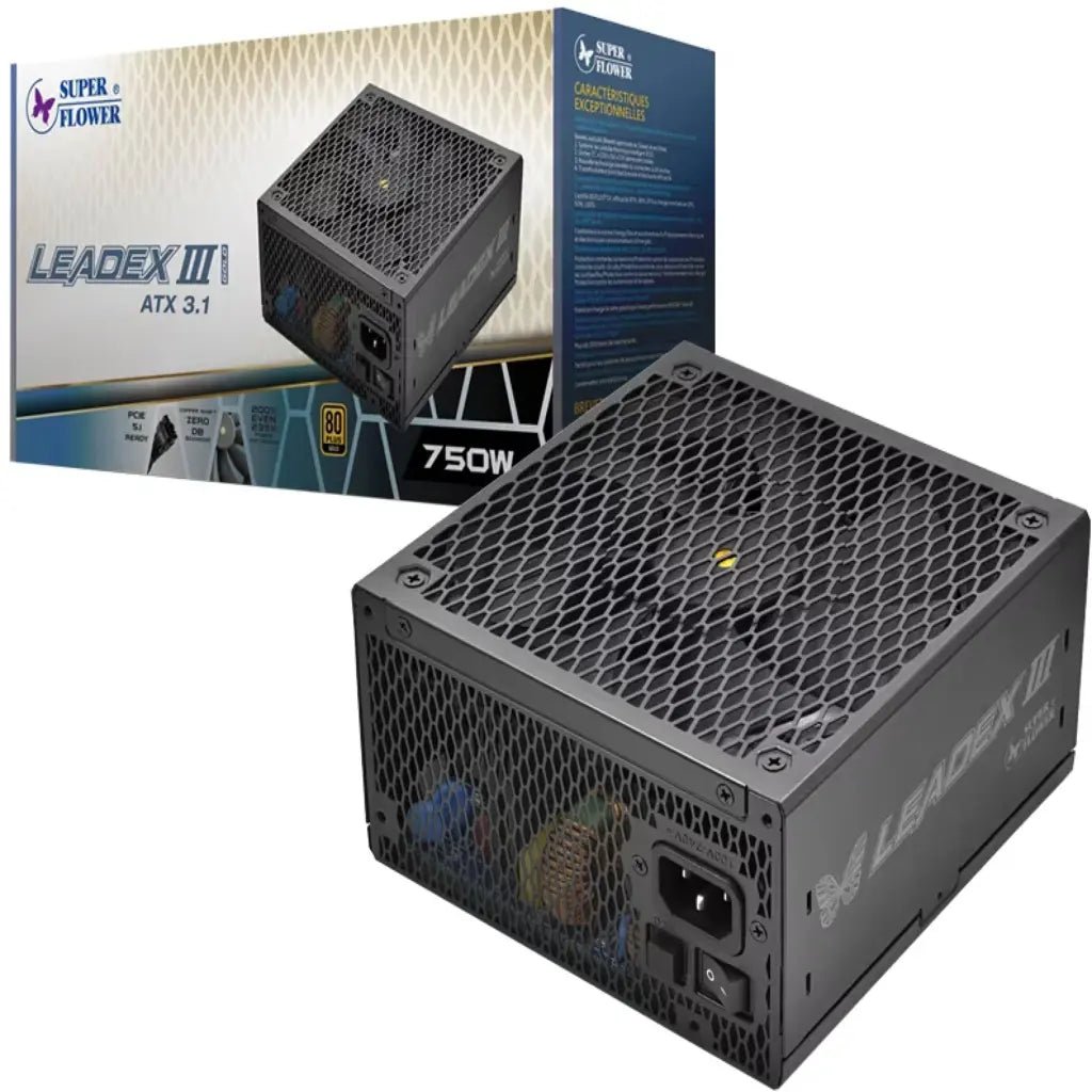 Super Flower Leadex III Gold 750W Fully Modular ATX 3.1 & PCIe 5.1 Ready Power Supply Unit