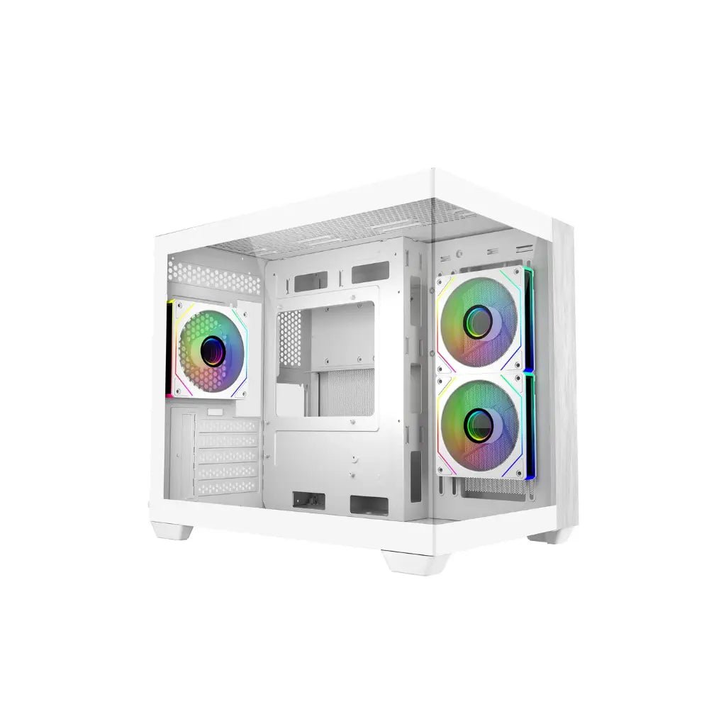 Cooler Master Elite 481 mATX Dual-Chamber PC Case with Natural Wood Front Panel