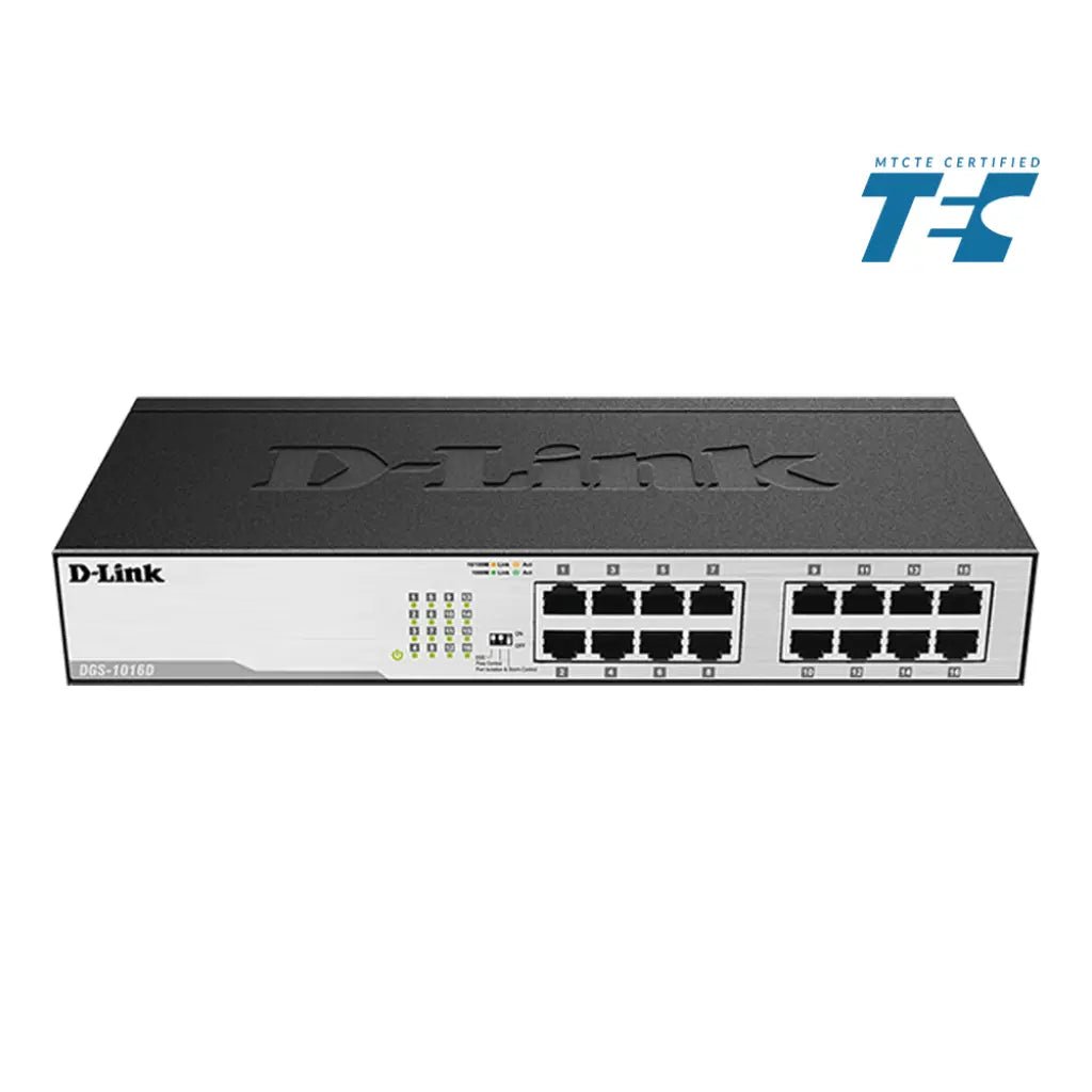 D-Link DGS-1016D 16-Port Gigabit Ethernet Unmanaged Desktop Network Switch