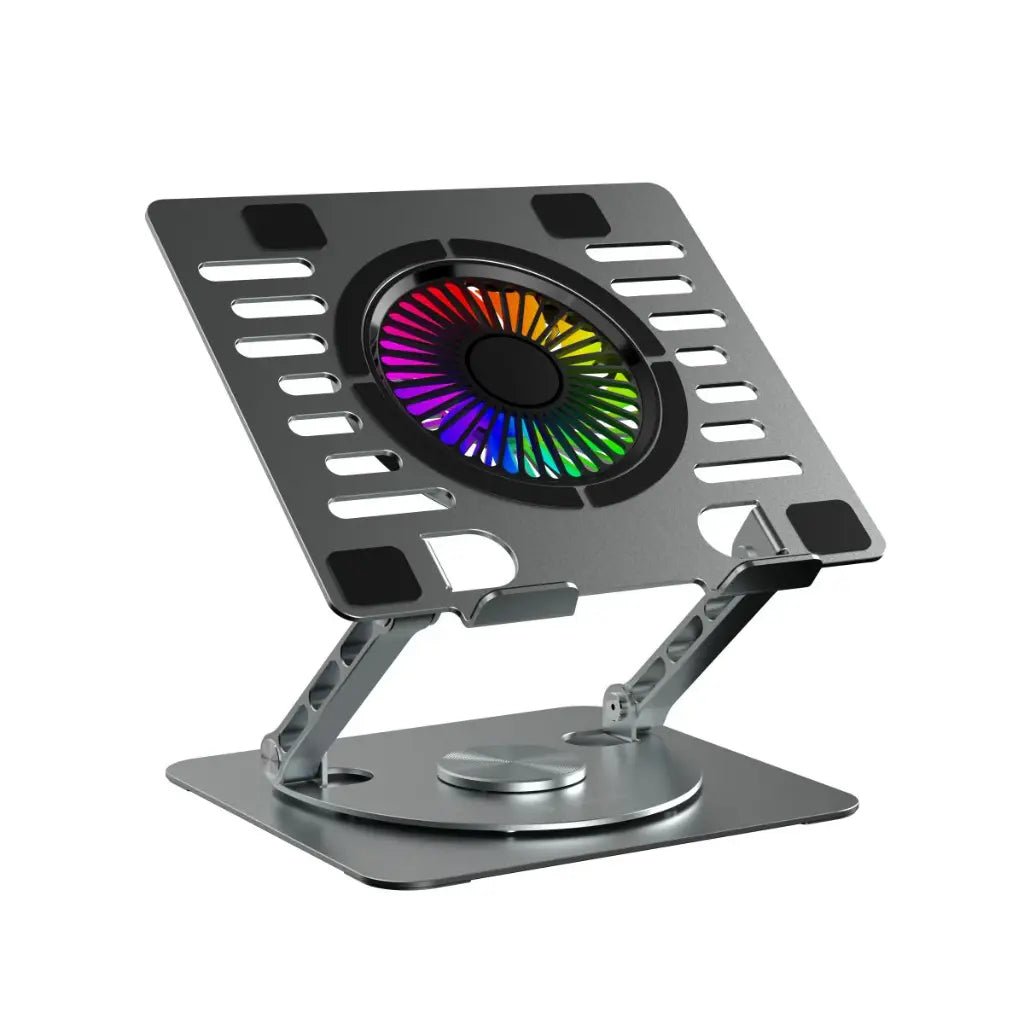 Portronics My Buddy Spinlight POR 2002 Adjustable Laptop Stand with Integrated 1200 RPM Cooling Fan
