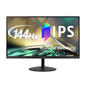 Acer SA2 Series 27-inch Full HD IPS Ultra-Slim Gaming Monitor, 144Hz Refresh Rate, 1ms Response Time, AMD FreeSync