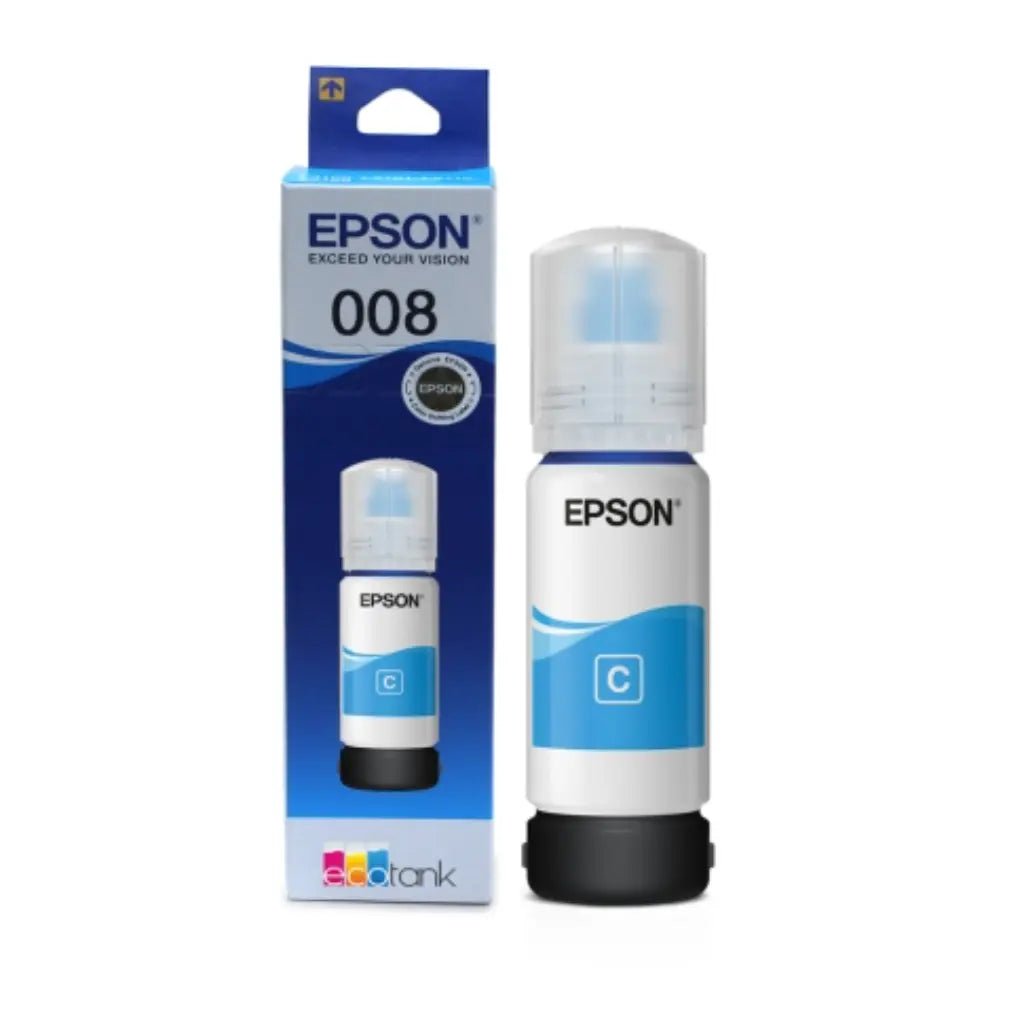 Epson 008 (C13T06G298) Cyan Pigment Ink Bottle 70ml for EcoTank Printers
