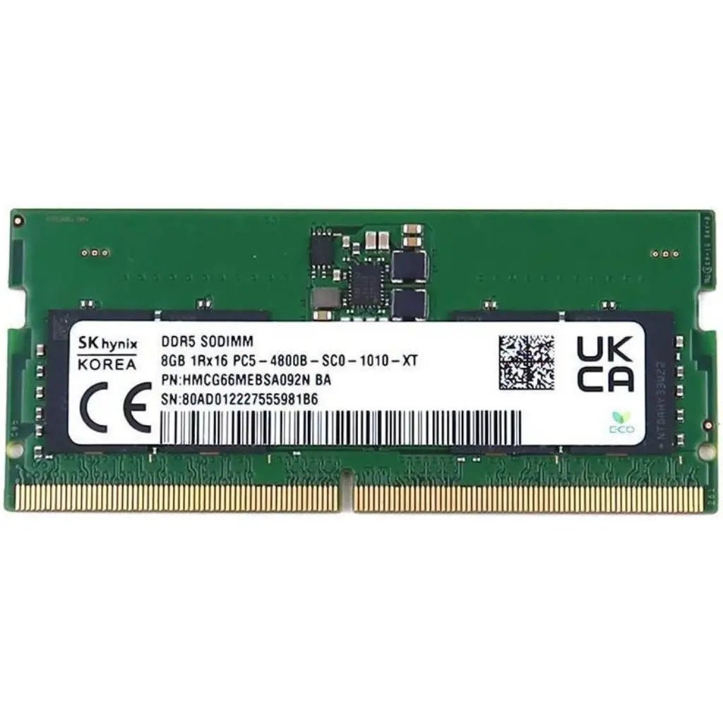 Hynix 8GB DDR5 4800MHz CL40 262-Pin 1Rx16 SODIMM Laptop Memory Module
