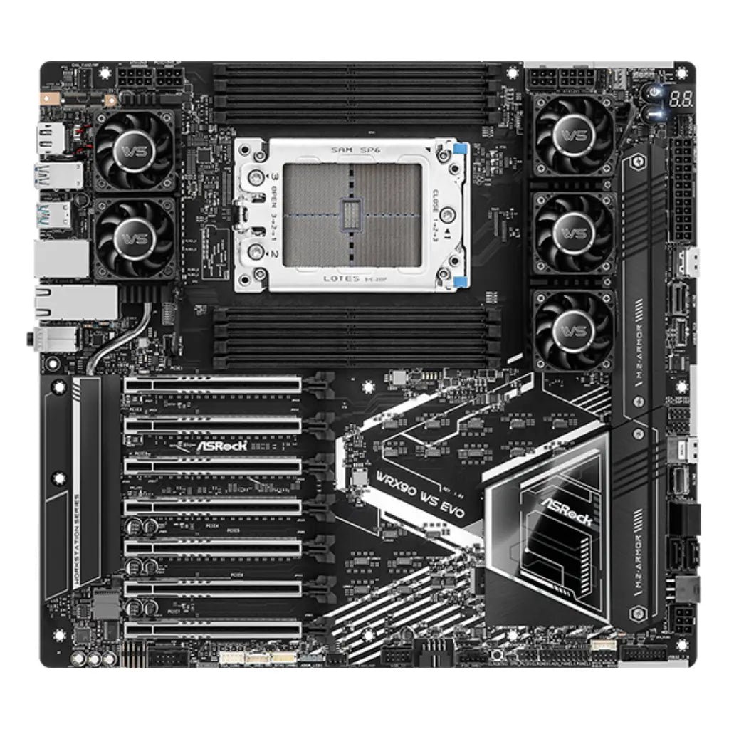 ASRock WRX90 WS EVO AMD Threadripper Pro WRX90 Chipset sTR5 EEB DDR5 ECC Workstation Motherboard