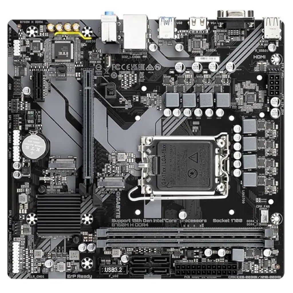 Gigabyte B760M H Intel B760 LGA1700 DDR4 Micro ATX Motherboard for 12th/13th/14th Gen Intel Core Processors