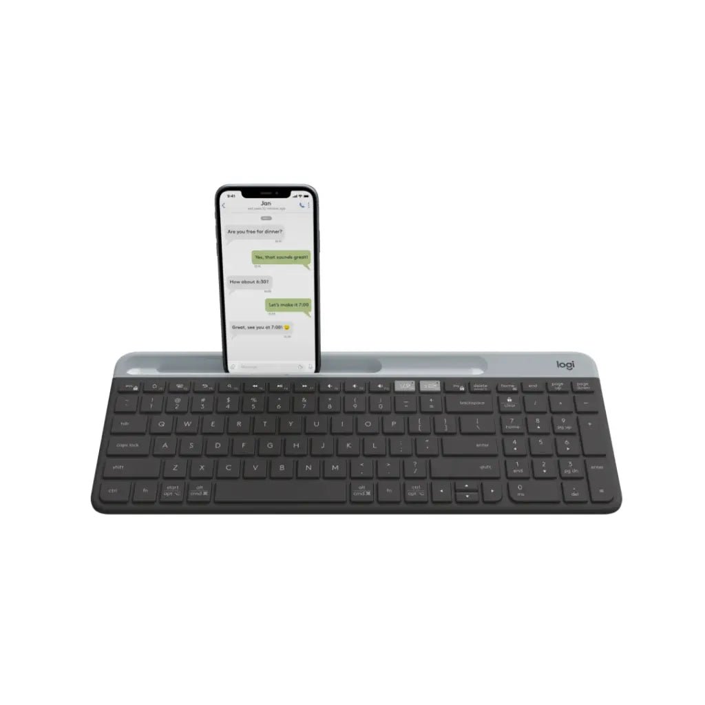 Logitech K580 Ultra-Slim Multi-Device Wireless Quiet Keyboard - Graphite