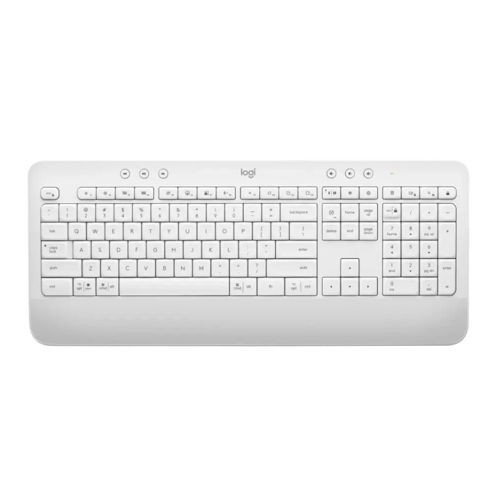 Logitech Signature K650 Wireless Bluetooth Keyboard with Integrated Palm Rest - Off White