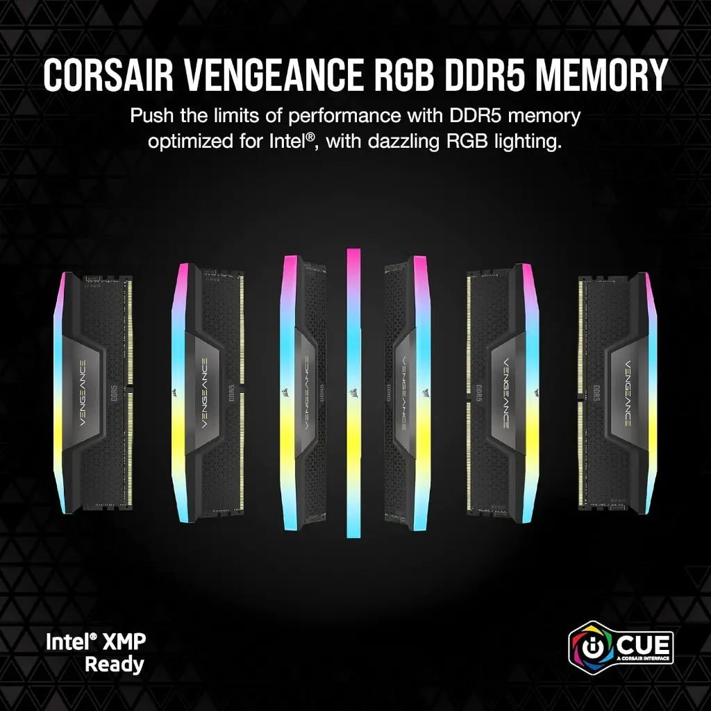 Corsair Vengeance RGB 96GB (2x48GB) DDR5 5600MHz CL40 Desktop Memory Kit - High Performance RAM