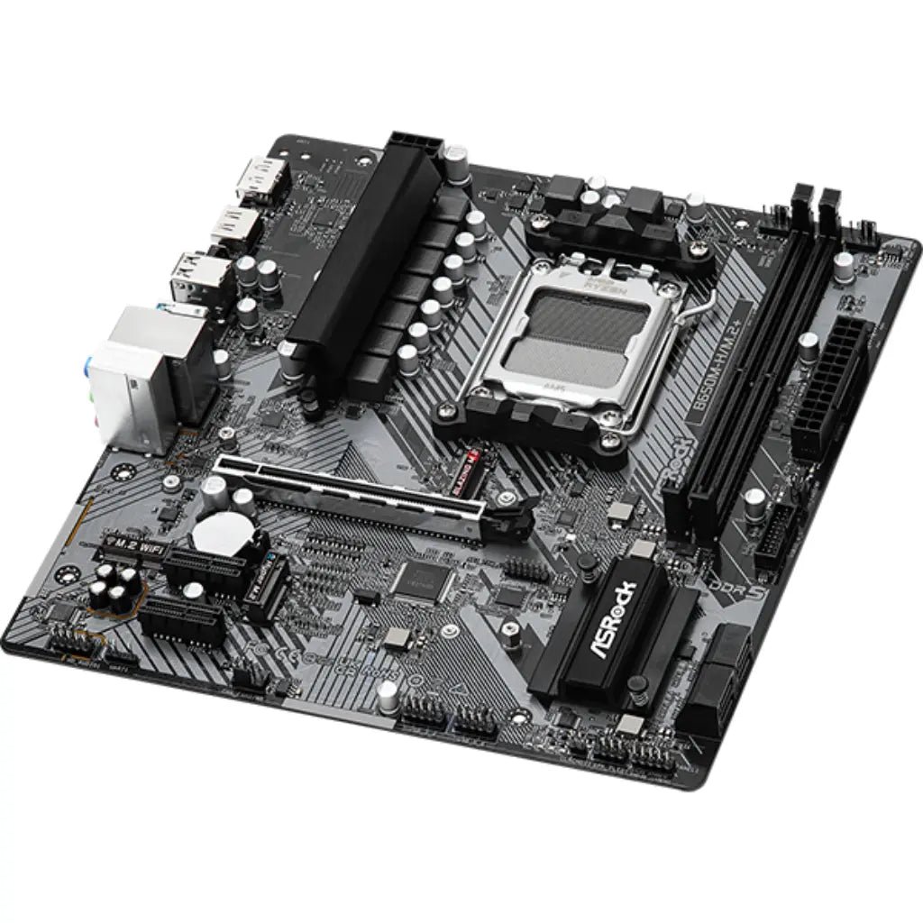 ASRock B650M-H/M.2+ AMD B650 Micro ATX AM5 Motherboard with DDR5 Support