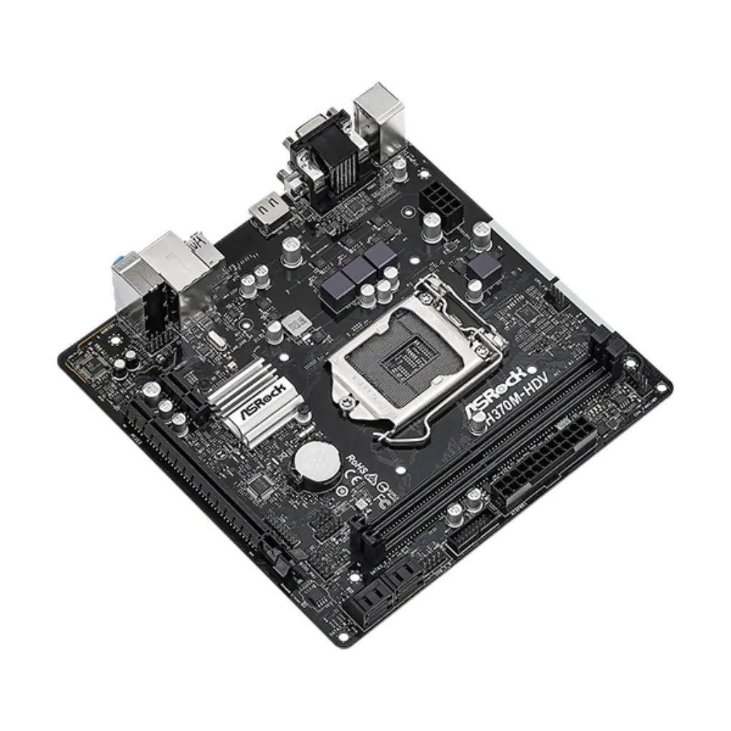 ASRock H370M-HDV Intel H370 LGA1151 DDR4 Micro ATX Motherboard for 8th and 9th Gen Intel Core Processors