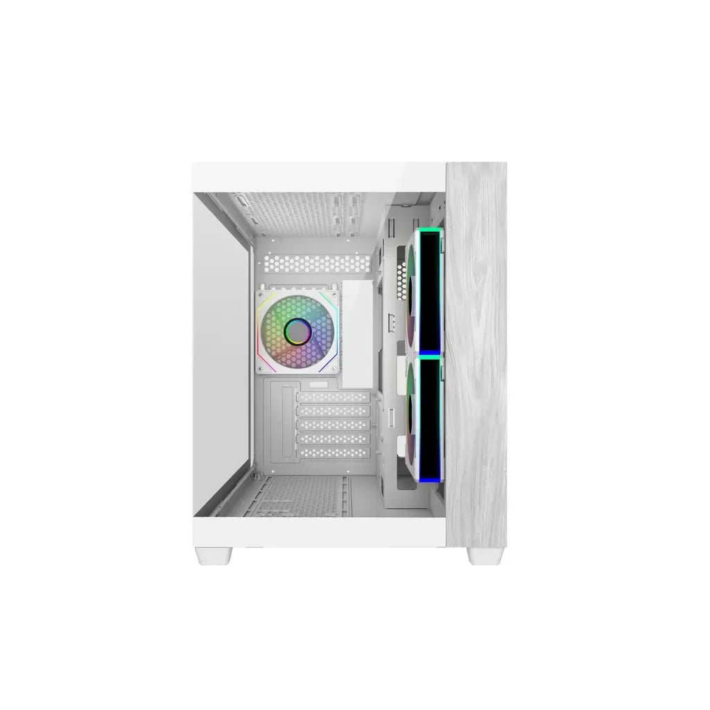 Cooler Master Elite 481 mATX Dual-Chamber PC Case with Natural Wood Front Panel
