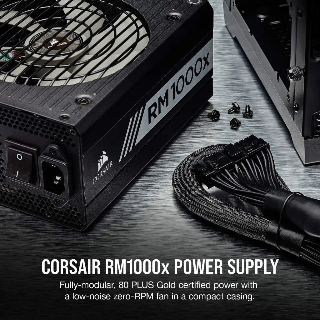 Corsair RM1000x 1000W 80 Plus Gold Certified Fully Modular ATX Power Supply Unit
