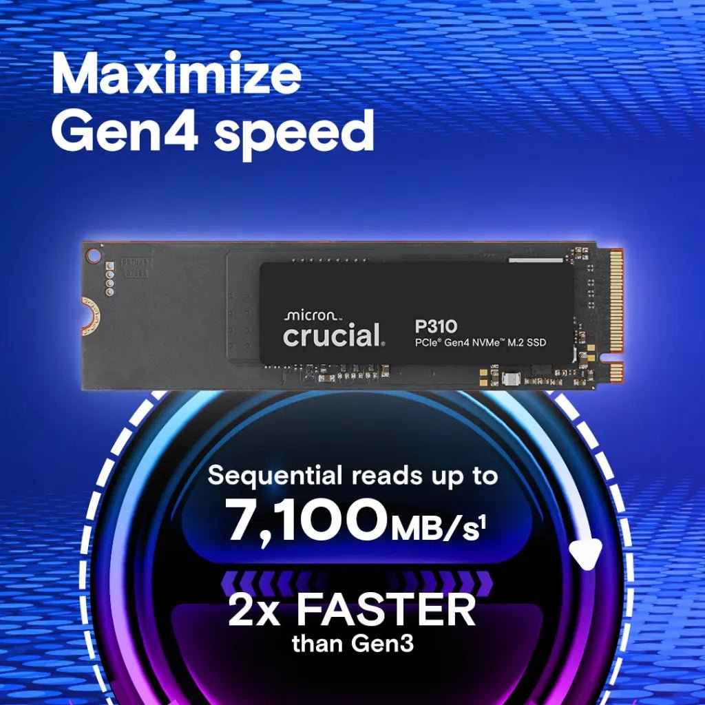 Crucial P310 4TB PCIe Gen4 NVMe M.2 2280 Internal Solid State Drive