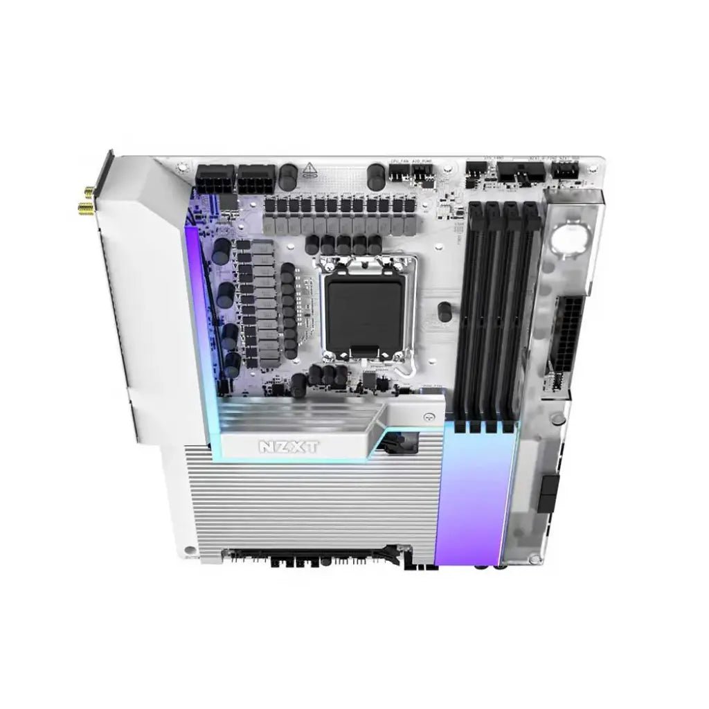 NZXT N9 Z890 LGA1851 ATX DDR5 Wi-Fi 7 Gaming Motherboard - White Edition
