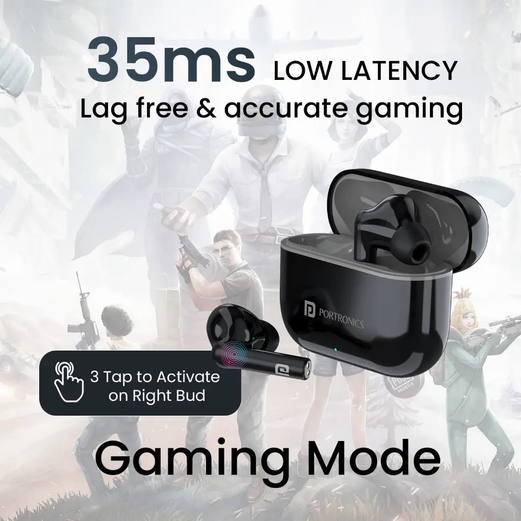 Portronics Harmonics Twins S6 (POR 1905) TWS Wireless Earbuds with 50 Hours Playtime