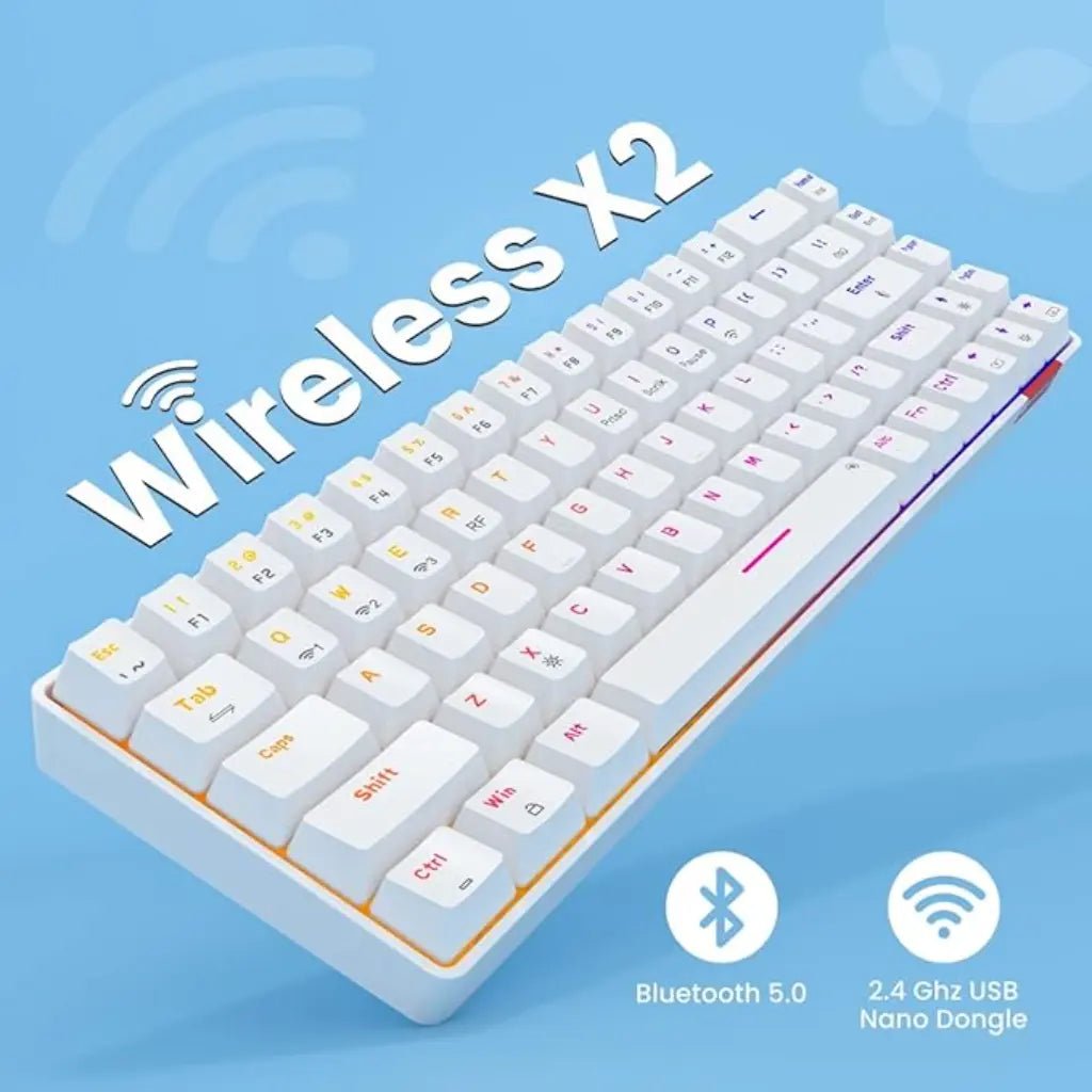 Portronics Hydra 10 (POR 1607) Mechanical Wireless Gaming Keyboard with RGB Backlighting