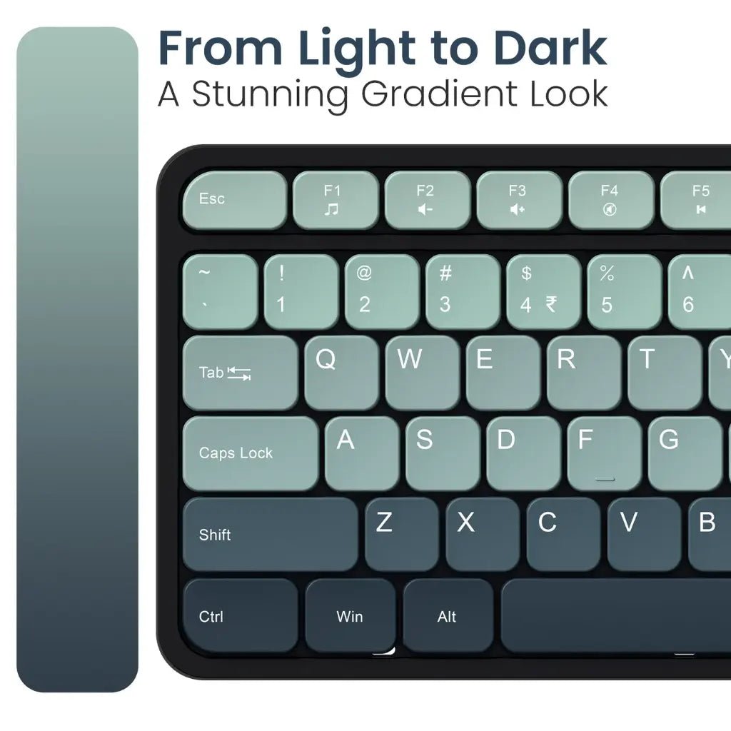 Portronics Key11 Wireless Keyboard and Mouse Combo - Ergonomic Grey Design