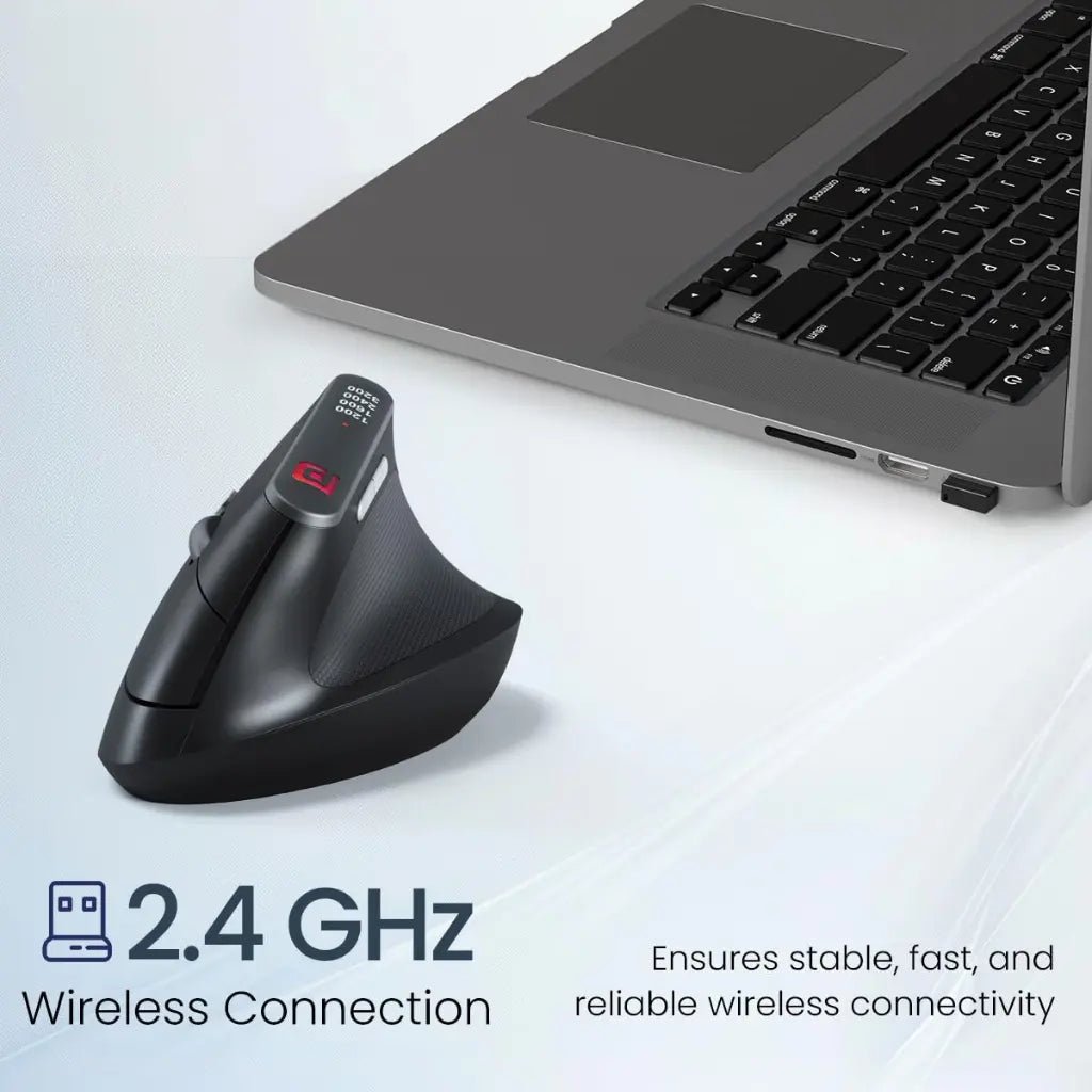 Portronics Toad Ergo POR 1808 Vertical Wireless Ergonomic Mouse with 1200 DPI Optical Sensor