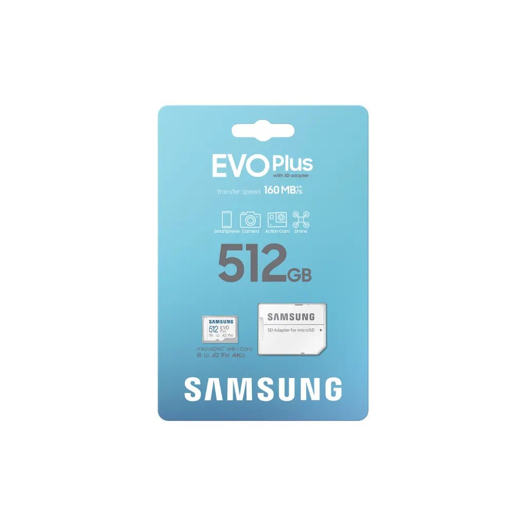 Samsung EVO Plus 512GB microSDXC Memory Card with Adapter - High Speed UHS-I U3