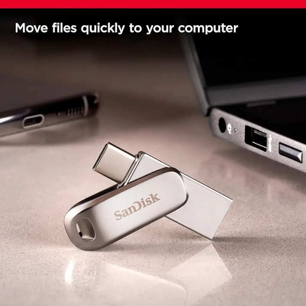 SanDisk Ultra Dual Drive Luxe 64GB USB Type-C and USB Type-A OTG Flash Drive