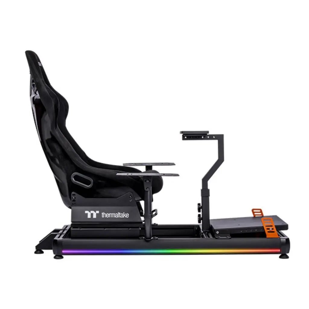Thermaltake GF500 Flight Simulator Cockpit with RGB Gaming Seat and Black Aluminum Frame
