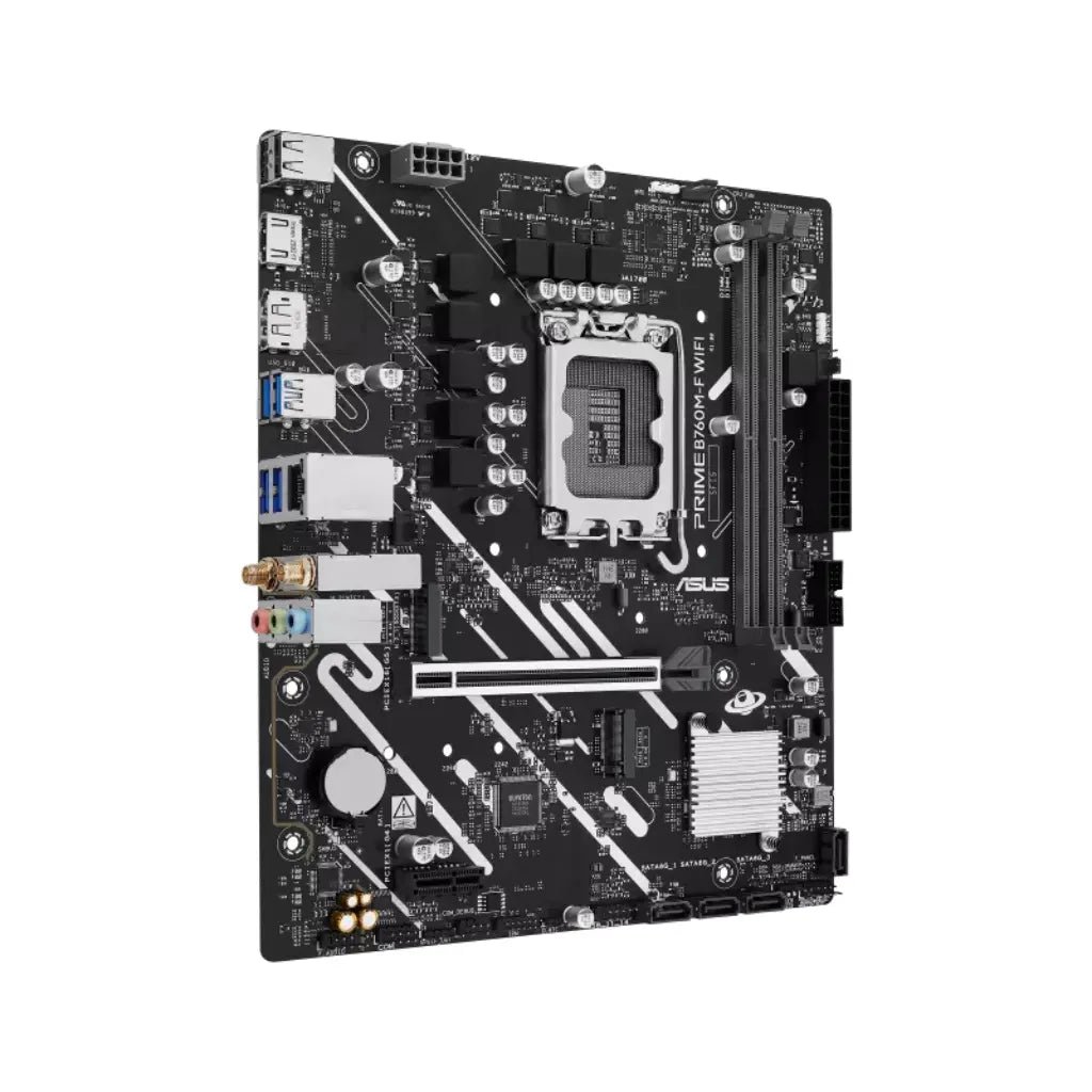 ASUS PRIME B760M-F WIFI CSM Intel B760 Chipset LGA1700 DDR5 Micro ATX Motherboard with WiFi 6 - High Performance Desktop Mainboard