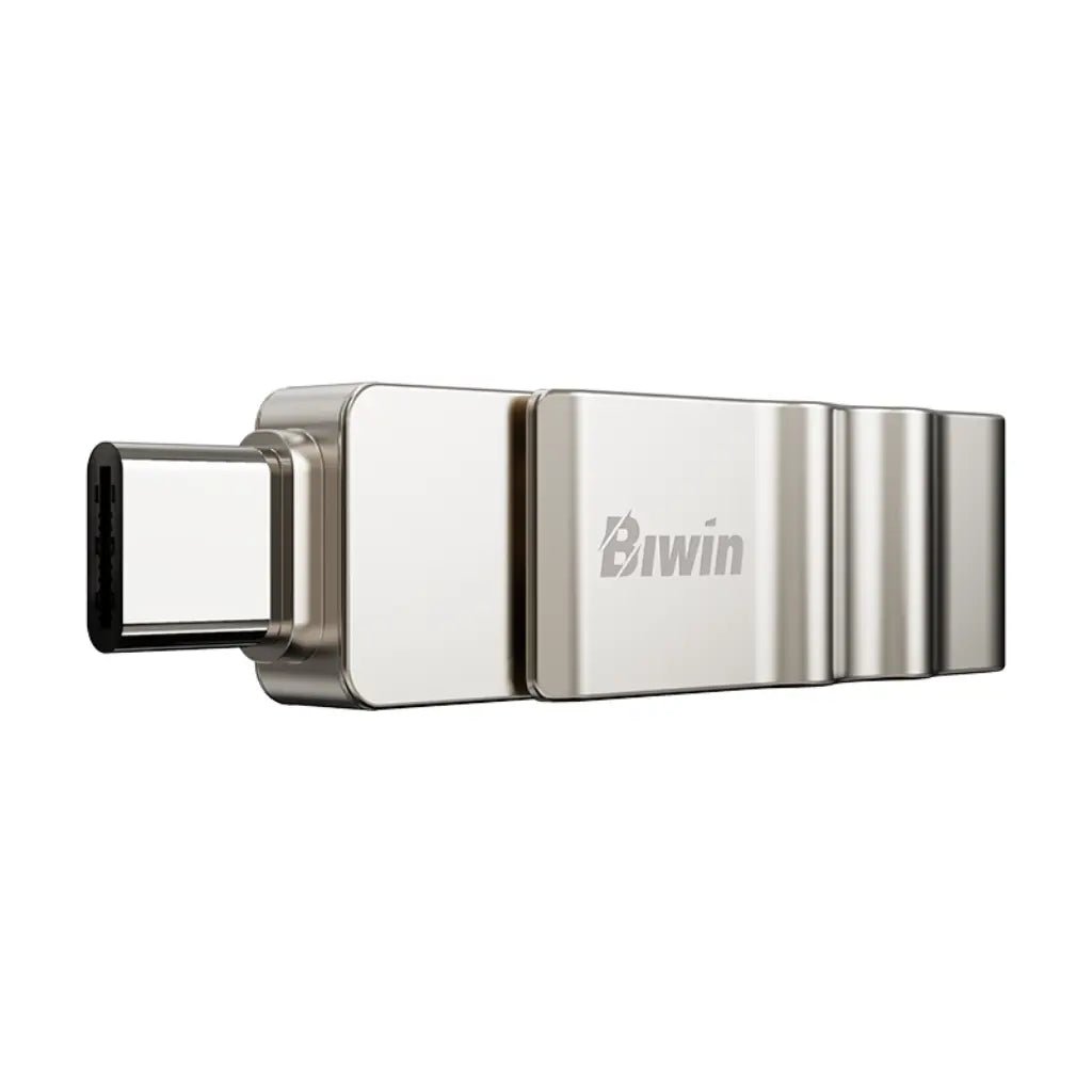 Biwin UD150 128GB Dual Port USB Flash Drive (USB-A & USB-C) with 360° Swivel Design