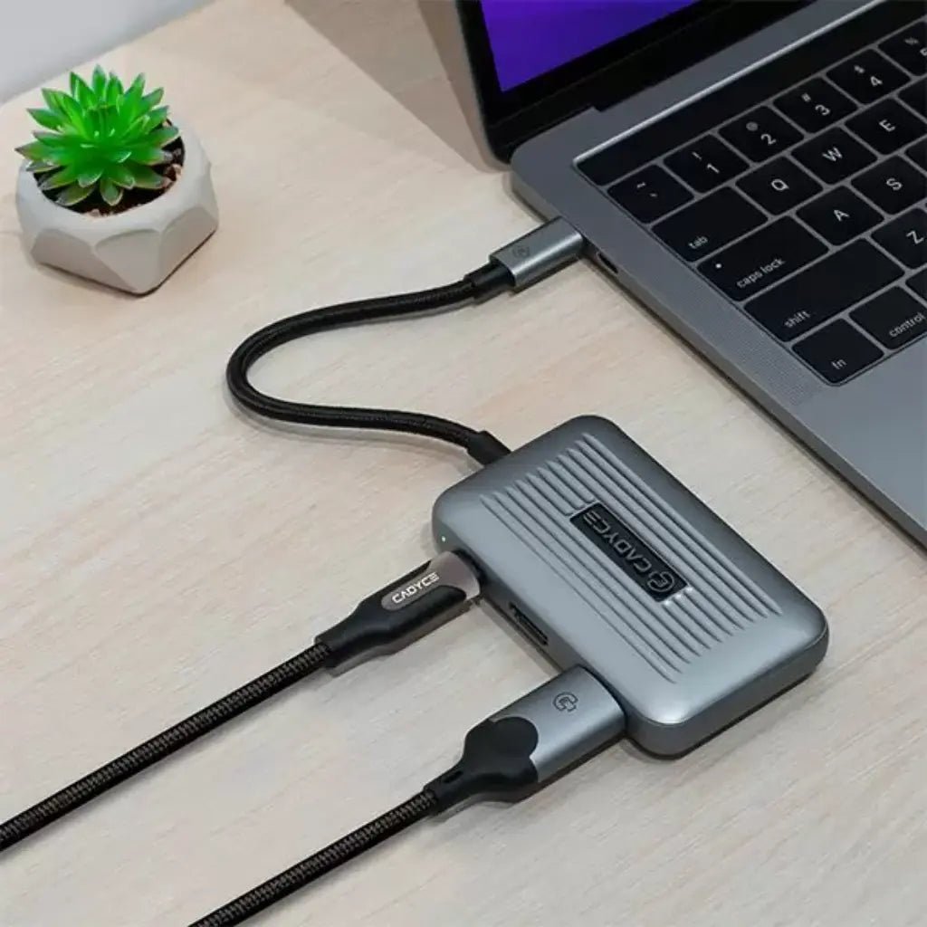Cadyce CA-DUHD4K USB-C to Dual HDMI Adapter - Supports 4K Resolution at 60Hz