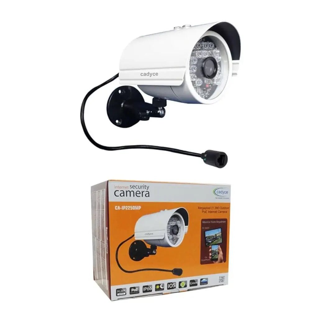 Cadyce CA-IP225OMP 1.3MP Outdoor Bullet IP Security Camera with Infrared Night Vision and IP66 Weatherproof Rating