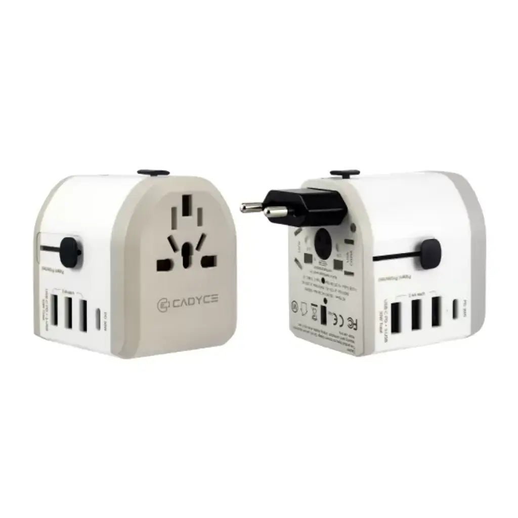 Cadyce CA-UTA 30W Universal Travel Adapter with USB-C Power Delivery and 3 USB Charging Ports
