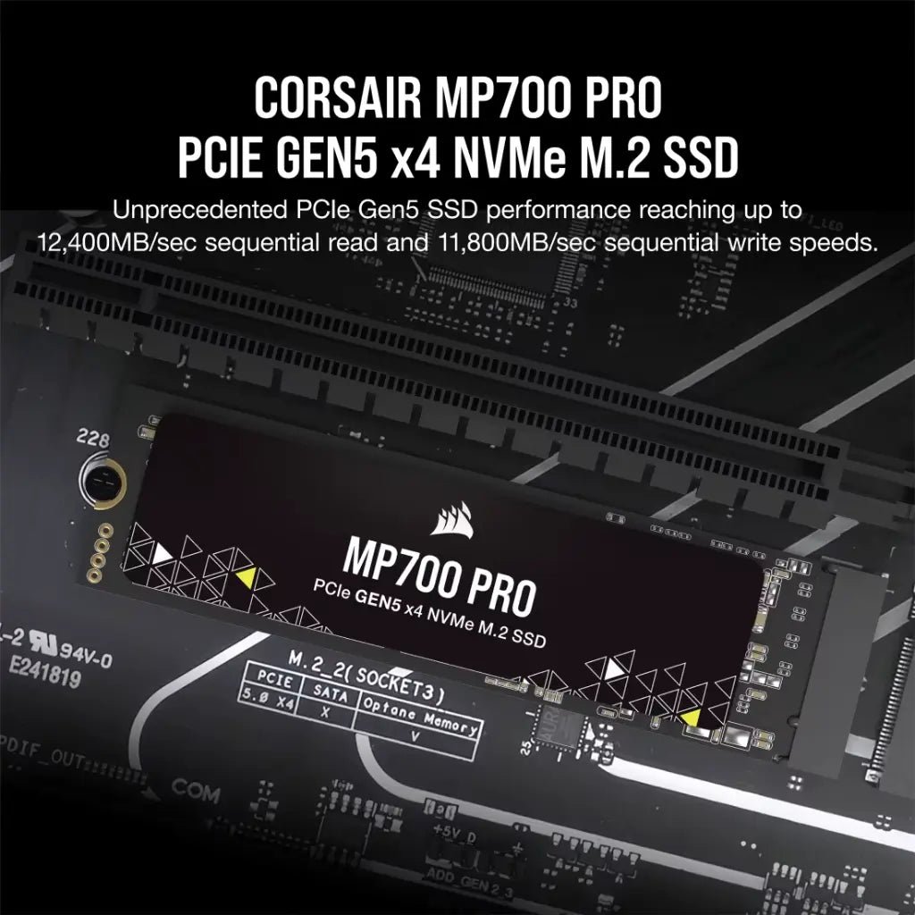 Corsair MP700 Pro 1TB PCIe Gen5 x4 NVMe 2.0 M.2 Internal Solid State Drive