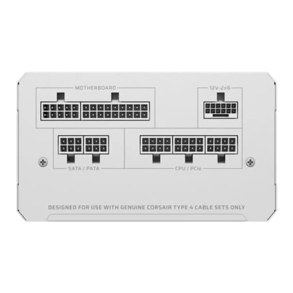 Corsair RMe Series RM850e 850W 80 Plus Gold Certified Fully Modular ATX 3.1 Power Supply - White Edition