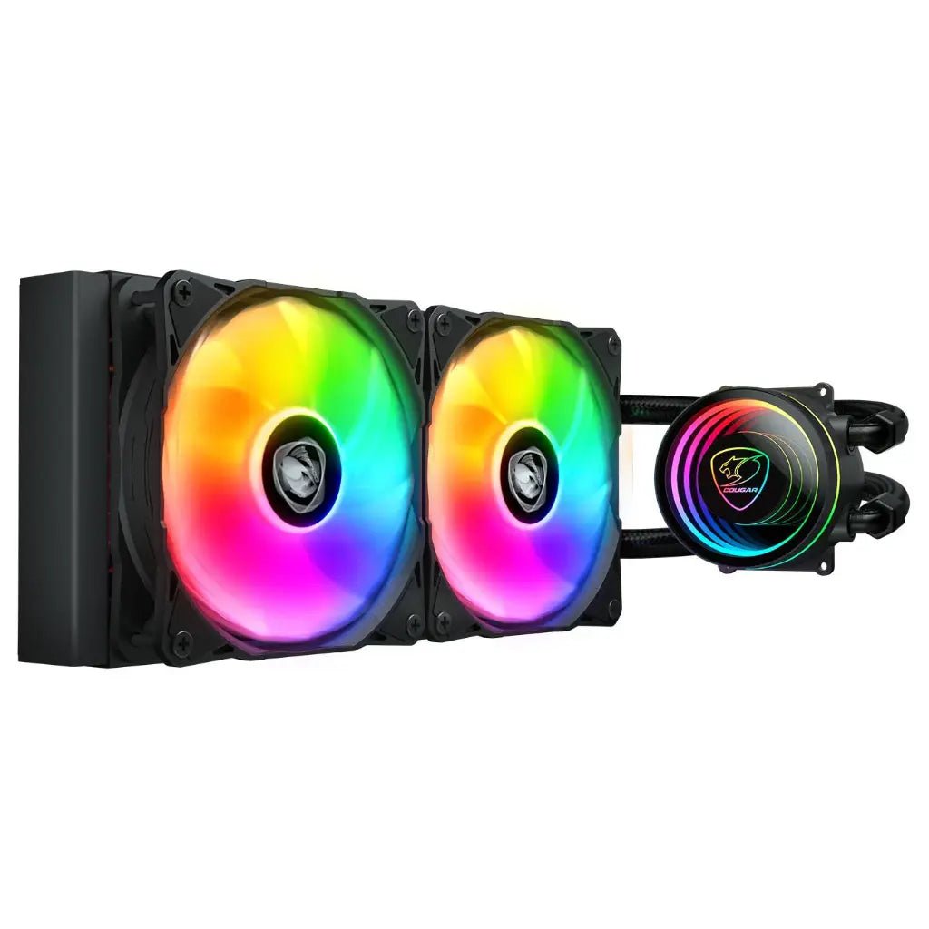 Cougar Poseidon Elite ARGB 240mm All-in-One Liquid CPU Cooler - High-Performance Black Edition