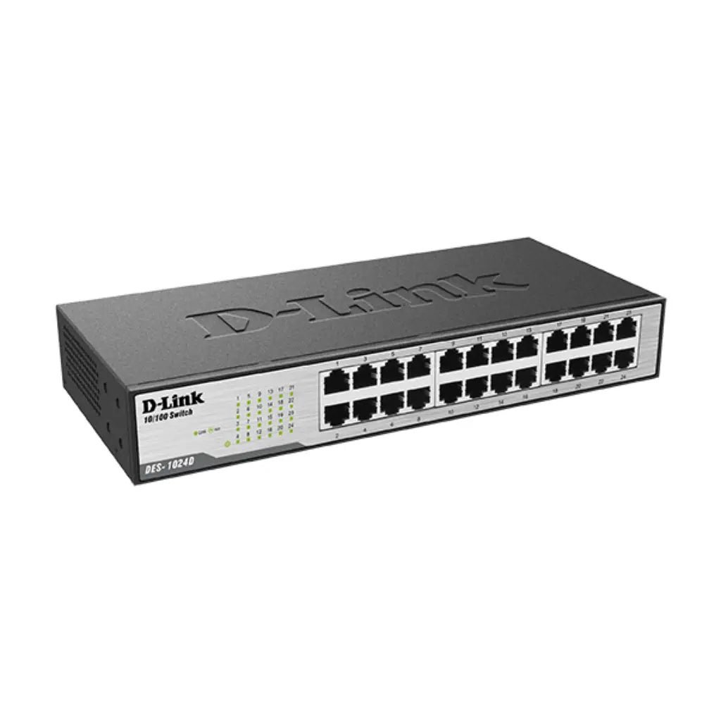 D-Link DES-1024D 24-Port 10/100 Mbps Unmanaged Desktop and Rackmount Ethernet Switch