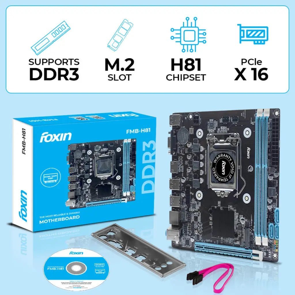 Foxin H81 Prime Intel H81 LGA 1150 Socket DDR3 RAM NVMe NGFF ATX Desktop Motherboard