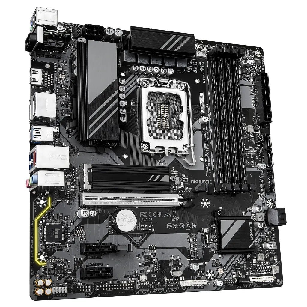 Gigabyte B760M DS3H WIFI6E GEN5 Intel B760 LGA1700 DDR5 Micro-ATX Motherboard for 12th/13th/14th Gen Intel Core Processors