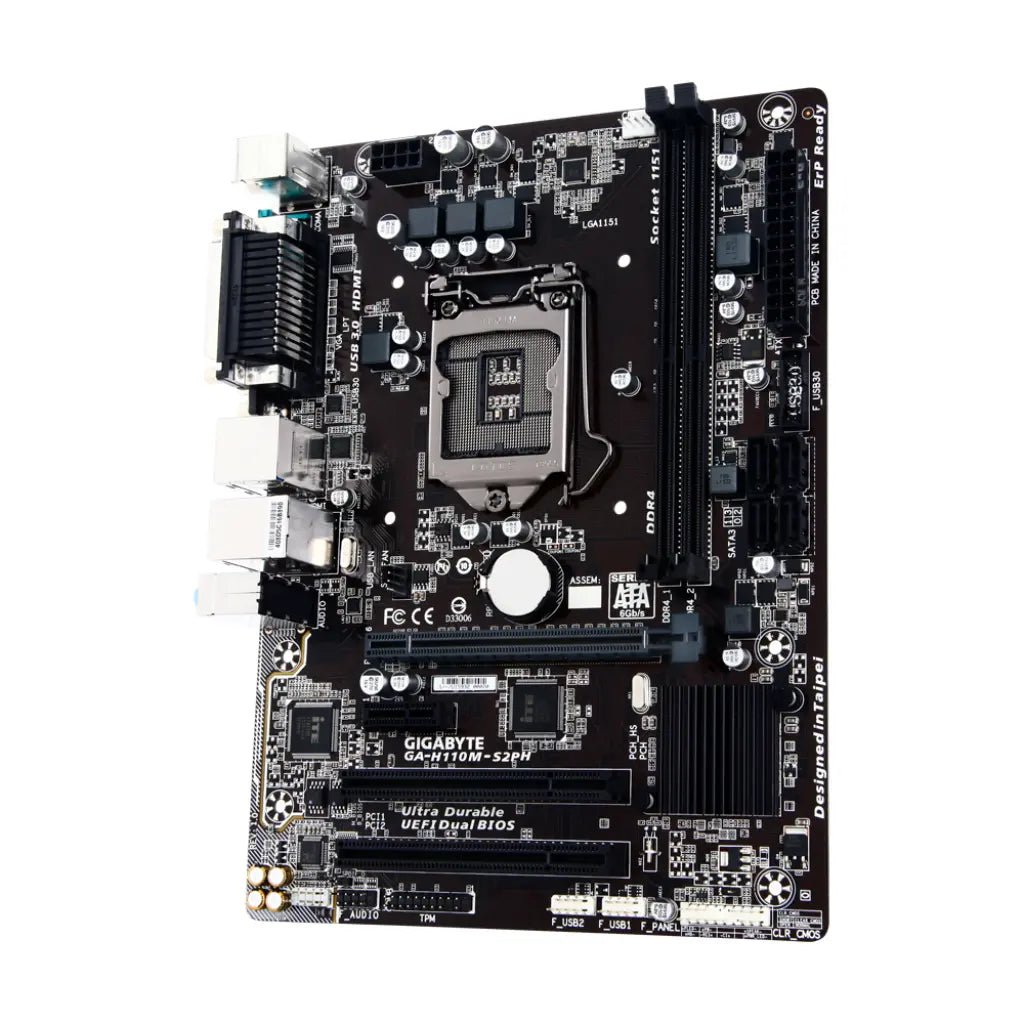 Gigabyte GA-H110M-S2PH Intel H110 LGA1151 Socket DDR4 Micro-ATX Motherboard for 6th/7th Gen Intel Core Processors